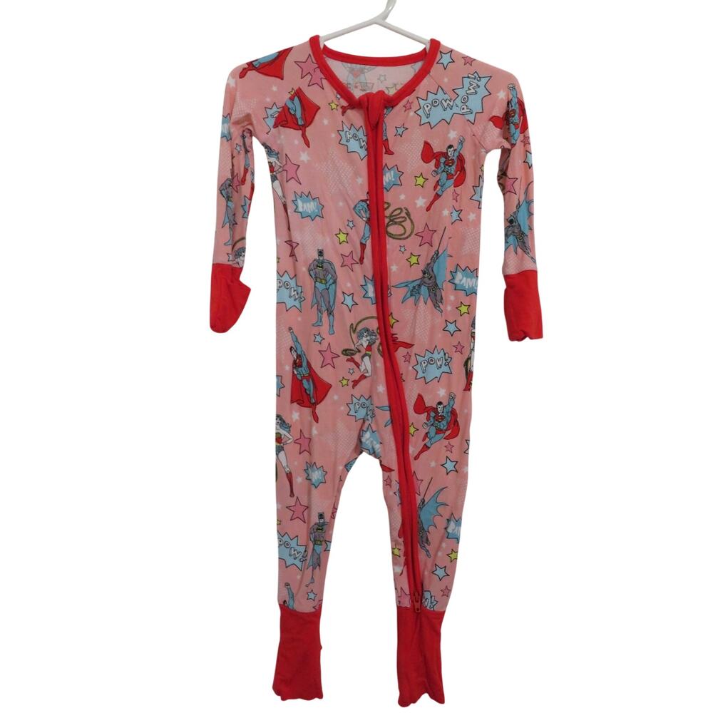 Little Sleepies Baby 6-12M Justice League Bamboo Zippy Pajamas